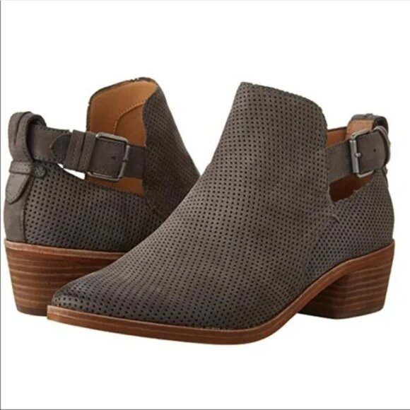 Dolce Vita Kara Perforated Suede Gray Bootie size 7 - Picture 1 of 7